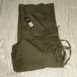 Fashion Nova Women’s Wide Leg Cargo Pants - Green - Size 1x - NWT